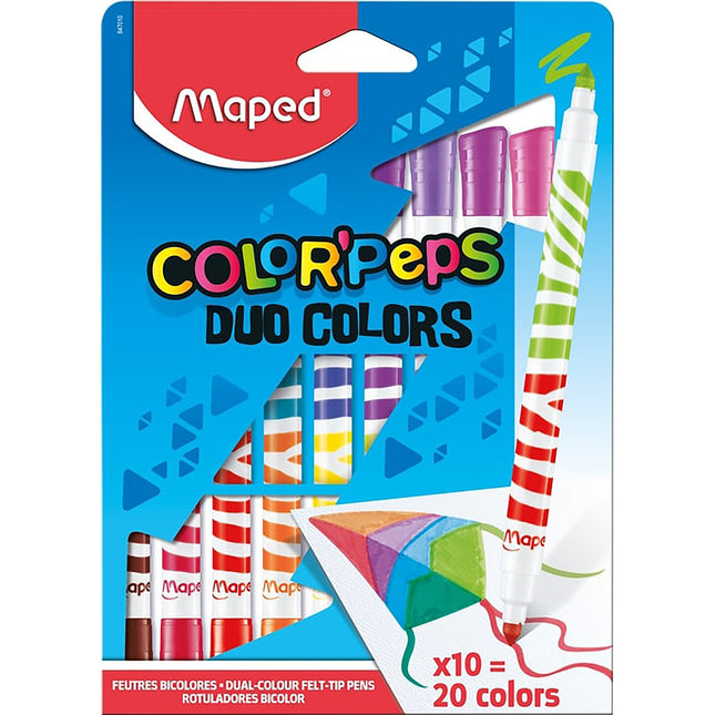 Maped Color Pep Duo Colour Markers - Pack of 10