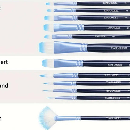 Paint Brush Mixed Tips - Set of 12