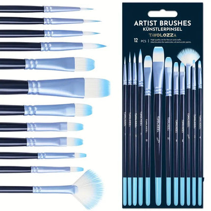 Paint Brush Mixed Tips - Set of 12