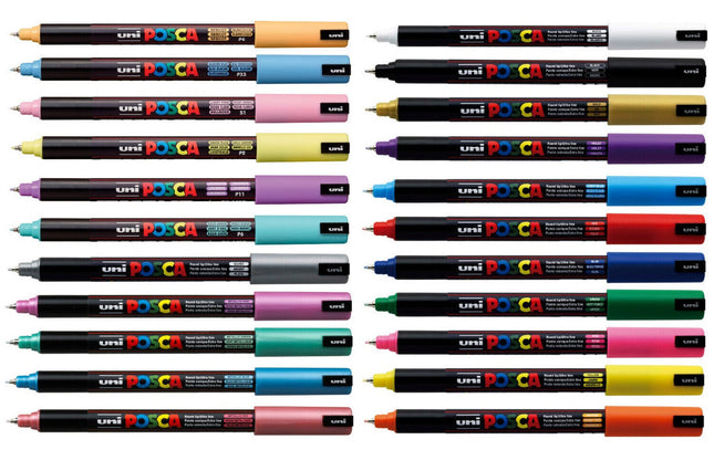 Uni Posca Marker PC-1MR - Full Set of 22