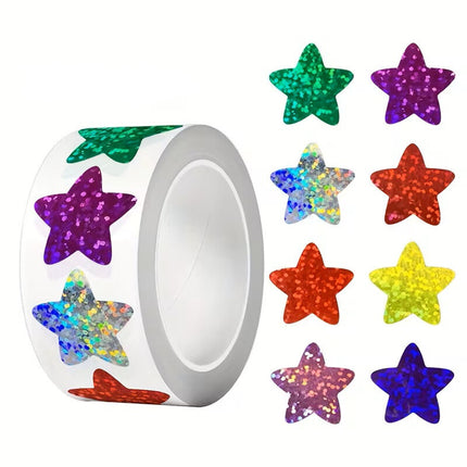 Roll Stickers - Foil Stars 2.5cm