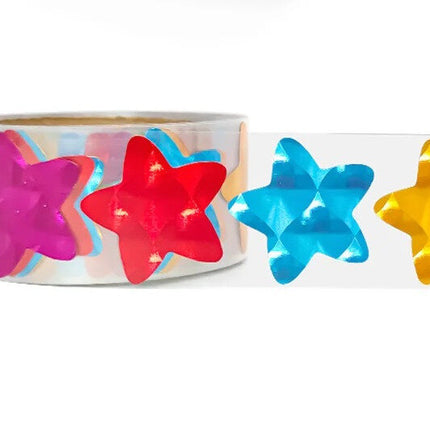 Roll Stickers - Foil Stars 2cm