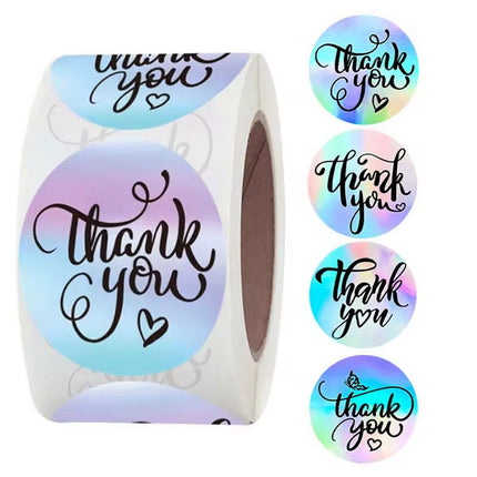 Roll Stickers - Foil Thank You - 38mm