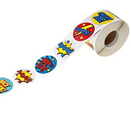 Roll Stickers - Super Power - 25mm