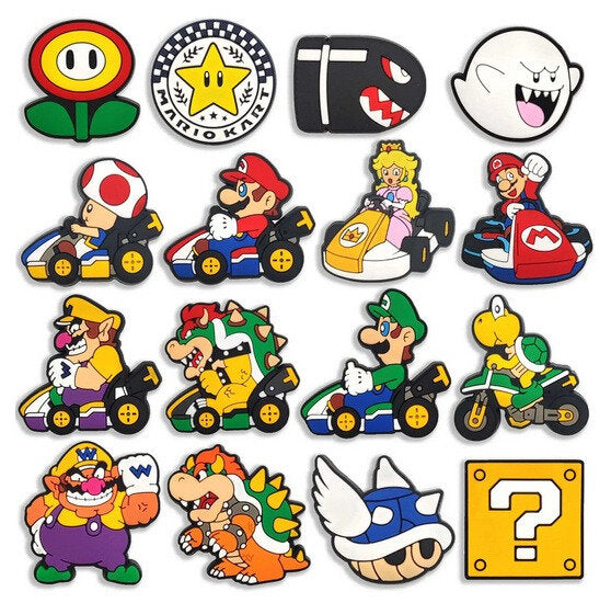 Shoe Charms Gaming Mario - Set of 16