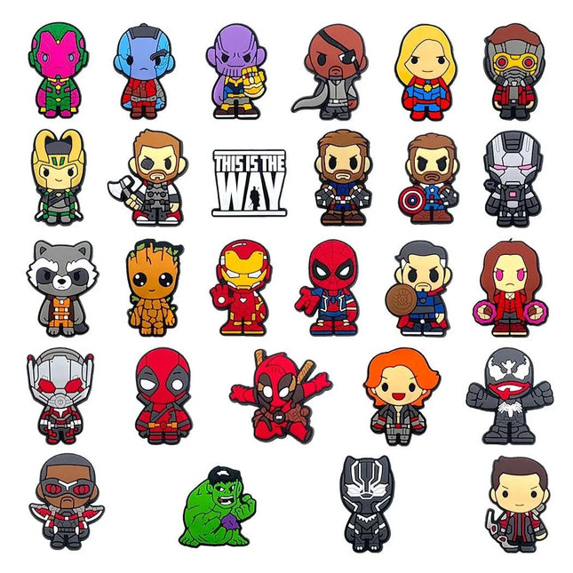 Shoe Charms Movies Avengers - Set of 27