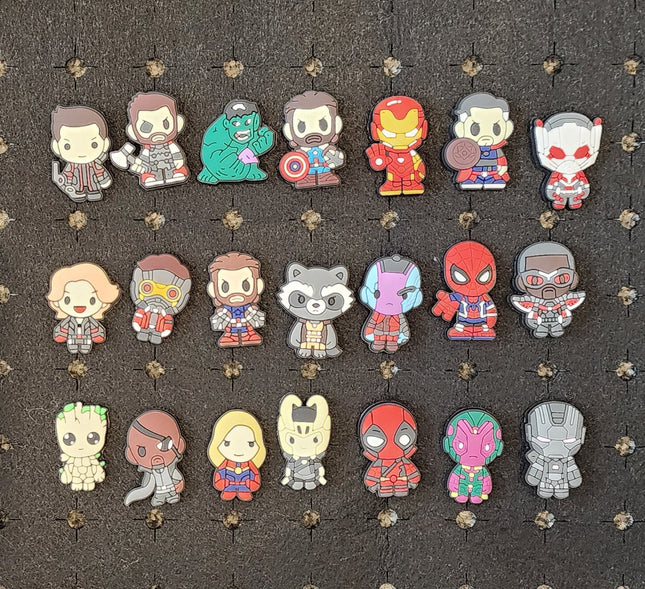 Shoe Charms Movies Avengers - Set of 21