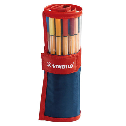 Stabilo Point 88 Fineliner with Pen Roll - Pack of 25