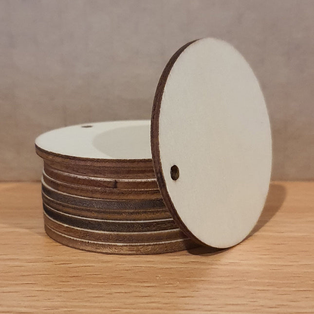 Wooden Round Blanks for Dotting - Keyring