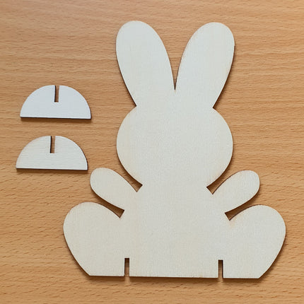 Wooden Easter Blank Bunny