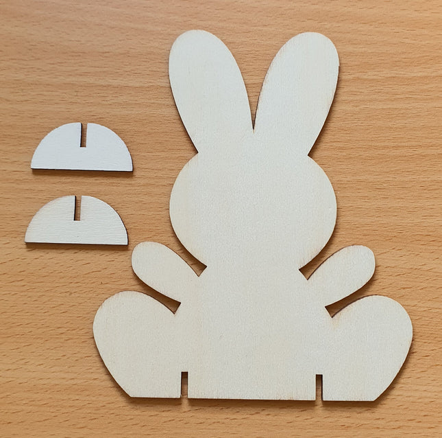 Wooden Easter Blank Bunny