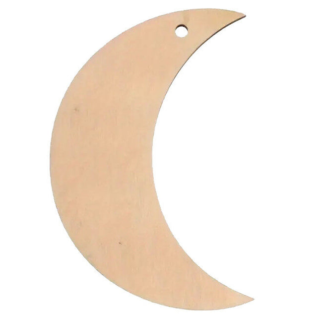 Wooden Crescent Moon
